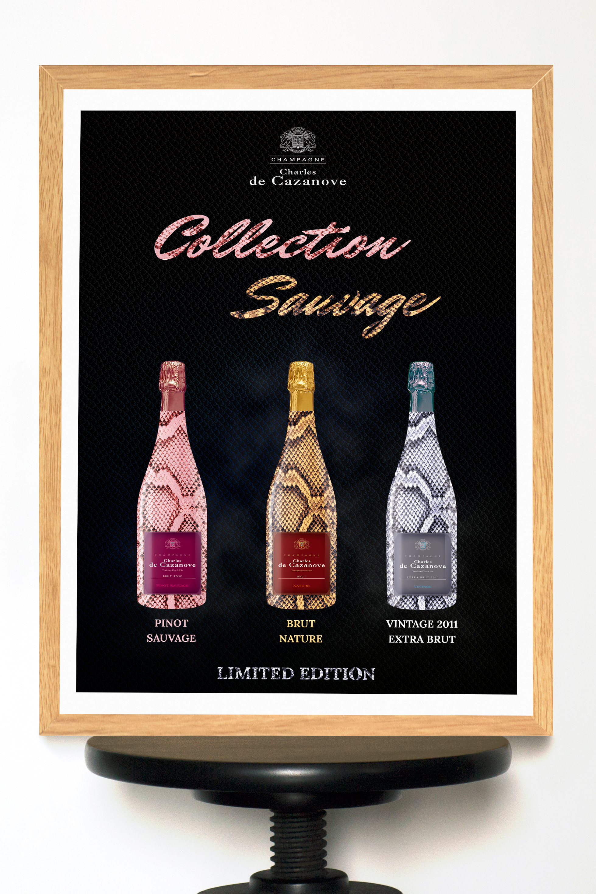Collection Sauvage du Champagne Charles de Cazanove.