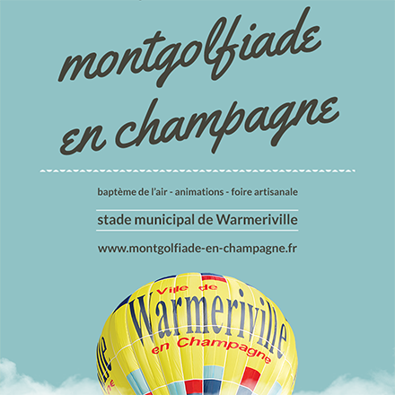 Proposition d'affiche pour la 7ème éditions de Montgolfiade en Champagne
