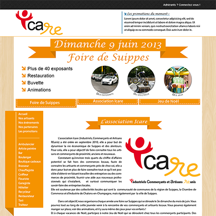 Webdesign pour l'Association ICARE