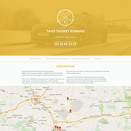 Webdesign du site Taxis Thierry Romand